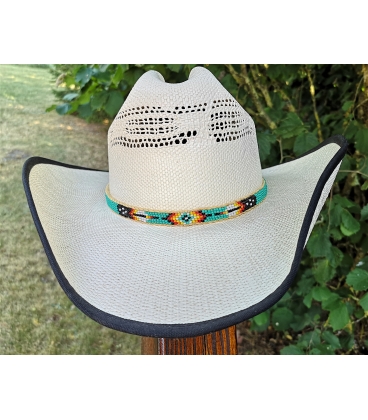 Tour de chapeau perlé