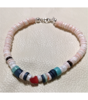 Bracelet en perles de coquillages
