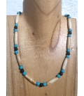 Collier en os et perles