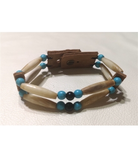 Bracelet en os et perles