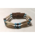 Bracelet en os et perles