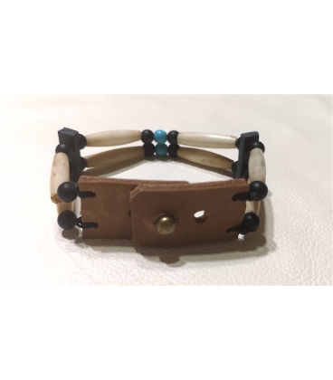 Bracelet os et perles