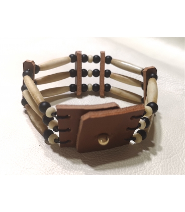 Bracelet en os et perles