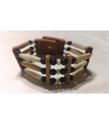 Bracelet en os et perles