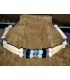 Collier en os et perles