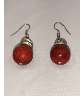 Boucles d'oreilles Corail