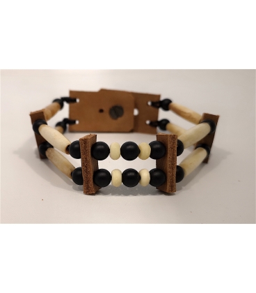 Bracelet en os et perles