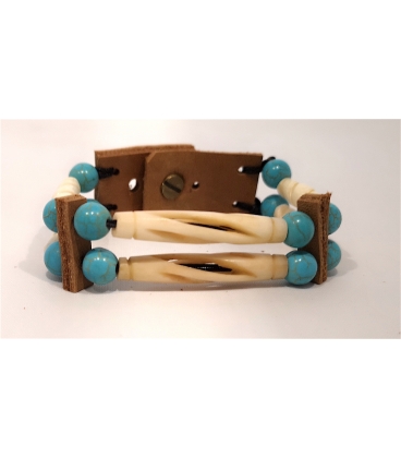 Bracelet os et perles