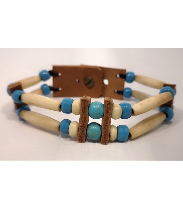 Bracelet os et perles