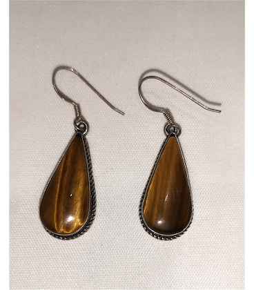 Boucles d'oreilles oeil de tigre