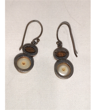 boucles d'oreilles nacre et opale