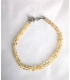 Bracelet perles jaunes transparentes