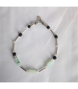 bracelet argent et perles