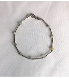 Bracelet argent et perles