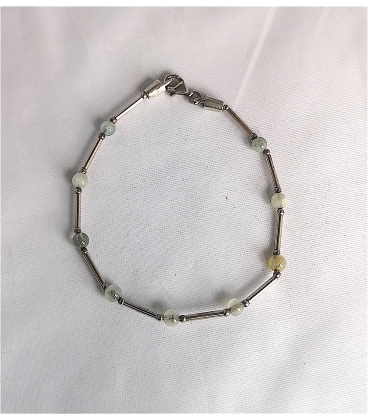 Bracelet argent et perles