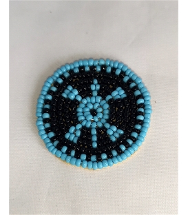 Rosette perlée amérindienne tortue