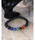 Bracelet 7 ckakras et pierre de lave