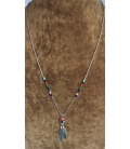 Collier zuni avec plumes