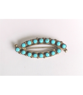 Broche multi turquoises