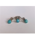 Broche et ses trois turquoises