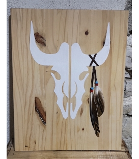 Tableau tête de vache blanche