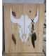 Tableau tête de vache blanche