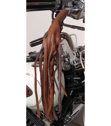 Franges en cuir pour levier moto