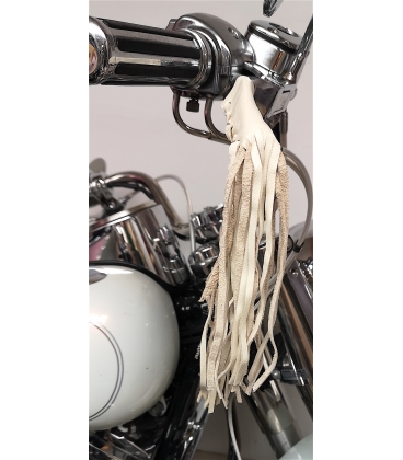 Franges en cuir pour levier moto