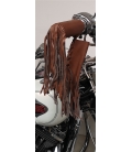 Franges cuir pour poignee moto