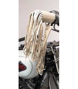Franges cuir pour poignee moto