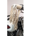 Franges cuir pour poignee moto