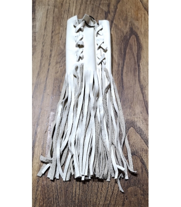 Franges cuir pour poignee moto