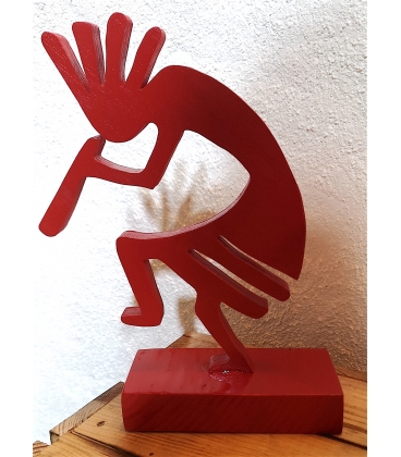 Kokopelli en bois rouge