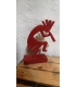 Kokopelli en bois rouge