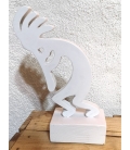 Kokopelli en bois blanc