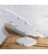 Plume blanche en bois