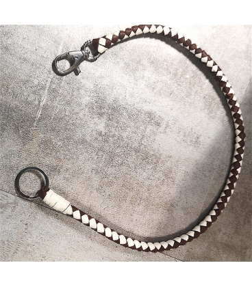 Lacet cuir pour portefeuille moto