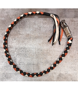 fouet (whips) tresse en cuir pour guidon moto