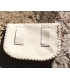 Pochette demie lune en cuir blanc
