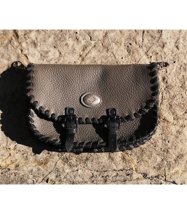 Pochette cuir marron glacé