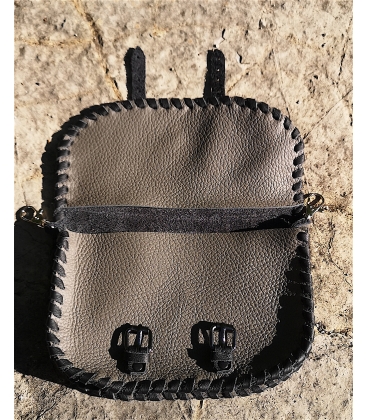 Pochette cuir marron glacé