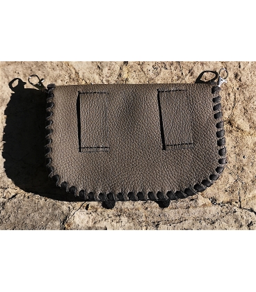 Pochette cuir marron glacé