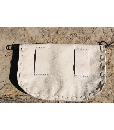Pochette en cuir blanc