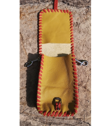 Pochette droite en cuir