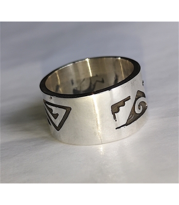 Bague anneau argent ethnique