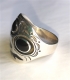 Bague ovale Onyx et argent