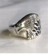 Bague tête d'aigle onyx argent