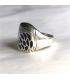 Bague tête d'aigle onyx argent