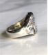 Bague tête d'aigle onyx argent