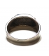 Bague rectanble onyx et argent